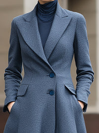 Asymmetrical Hem Tailored Maxi Coat