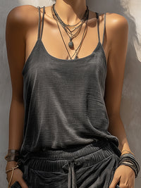 Two-Piece Set: Slip-on Skirt With Drawstring Waist