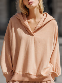 Apricot Relaxed Hoodie Sweatshirt