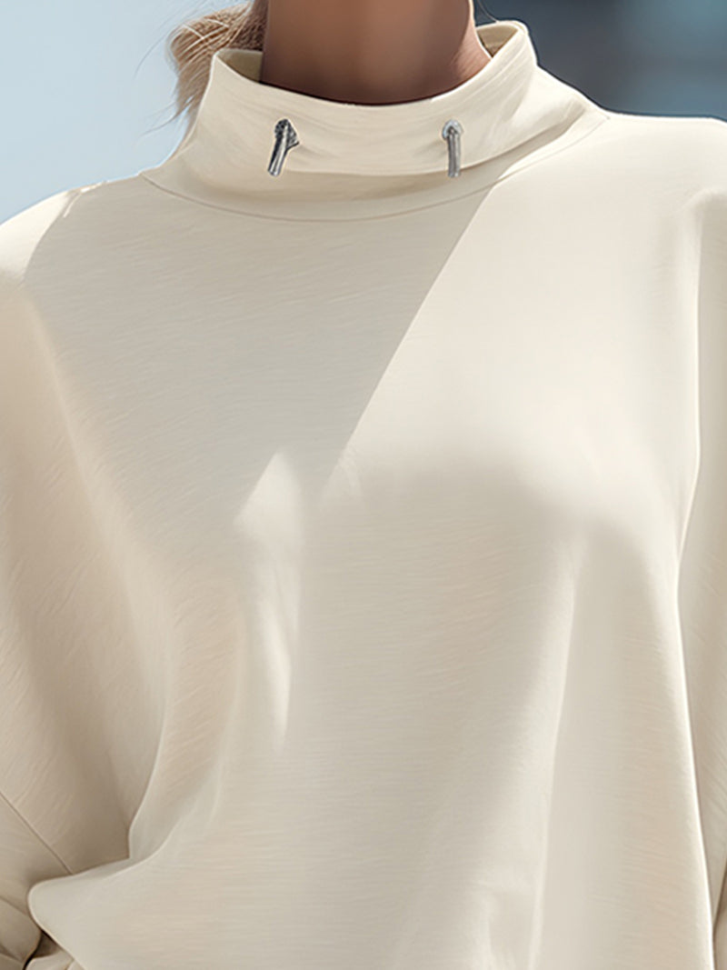 High-Neck Relaxed Sweatshirt