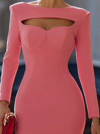 Chic Cut-Out Bodycon Midi Dress