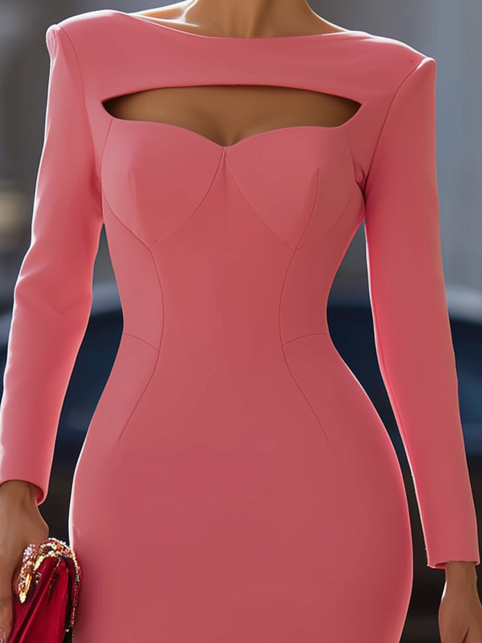 Chic Cut-Out Bodycon Midi Dress