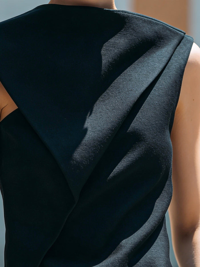 Asymmetric Sculpted Sleeveless Top