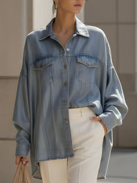Light Blue Oversized Denim Shirt