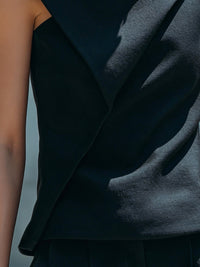 Asymmetric Sculpted Sleeveless Top