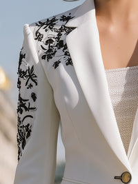 Floral Embroidered Stylish Blazer