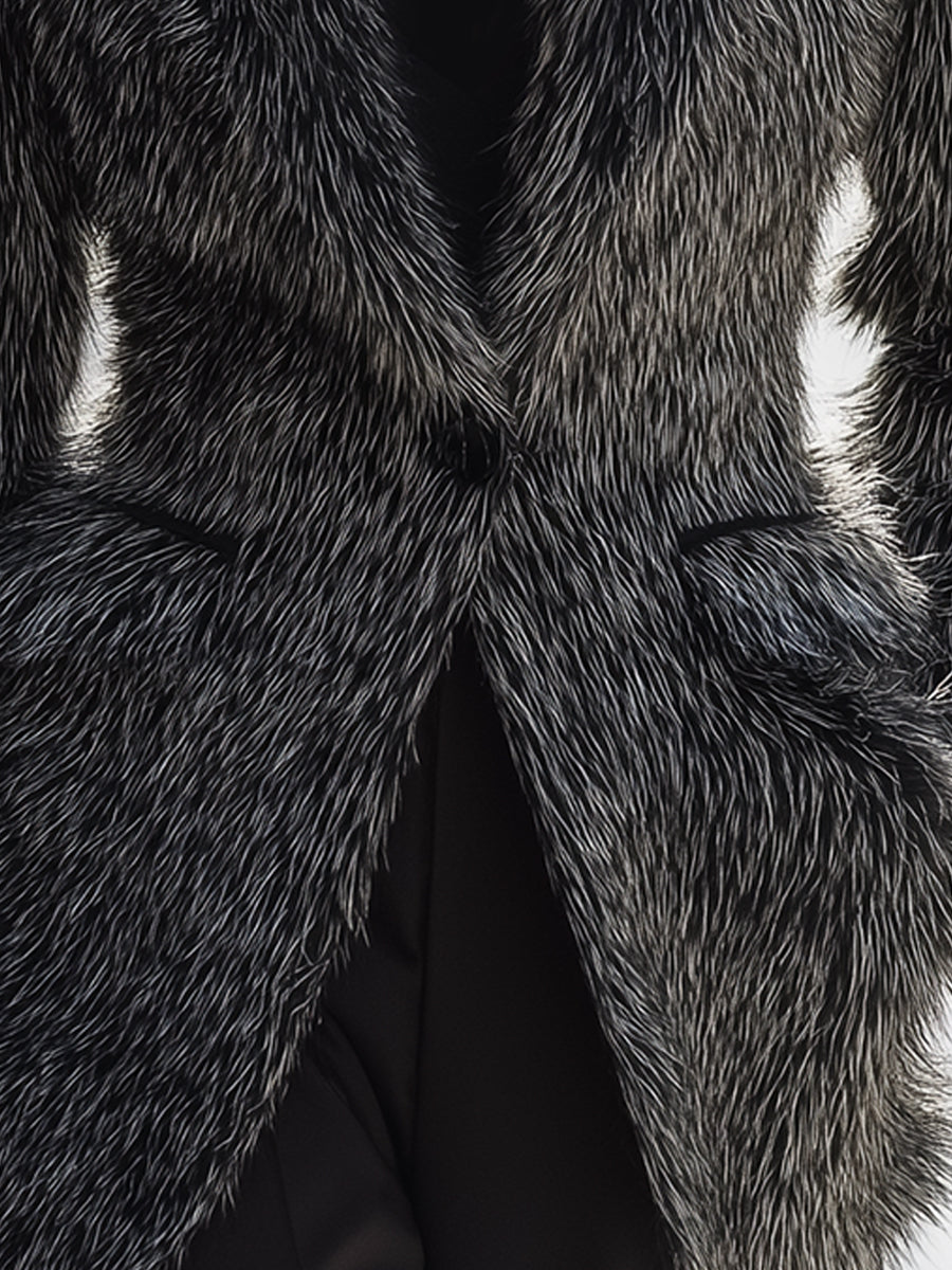 Luxe Faux Fur Tailored Blazer