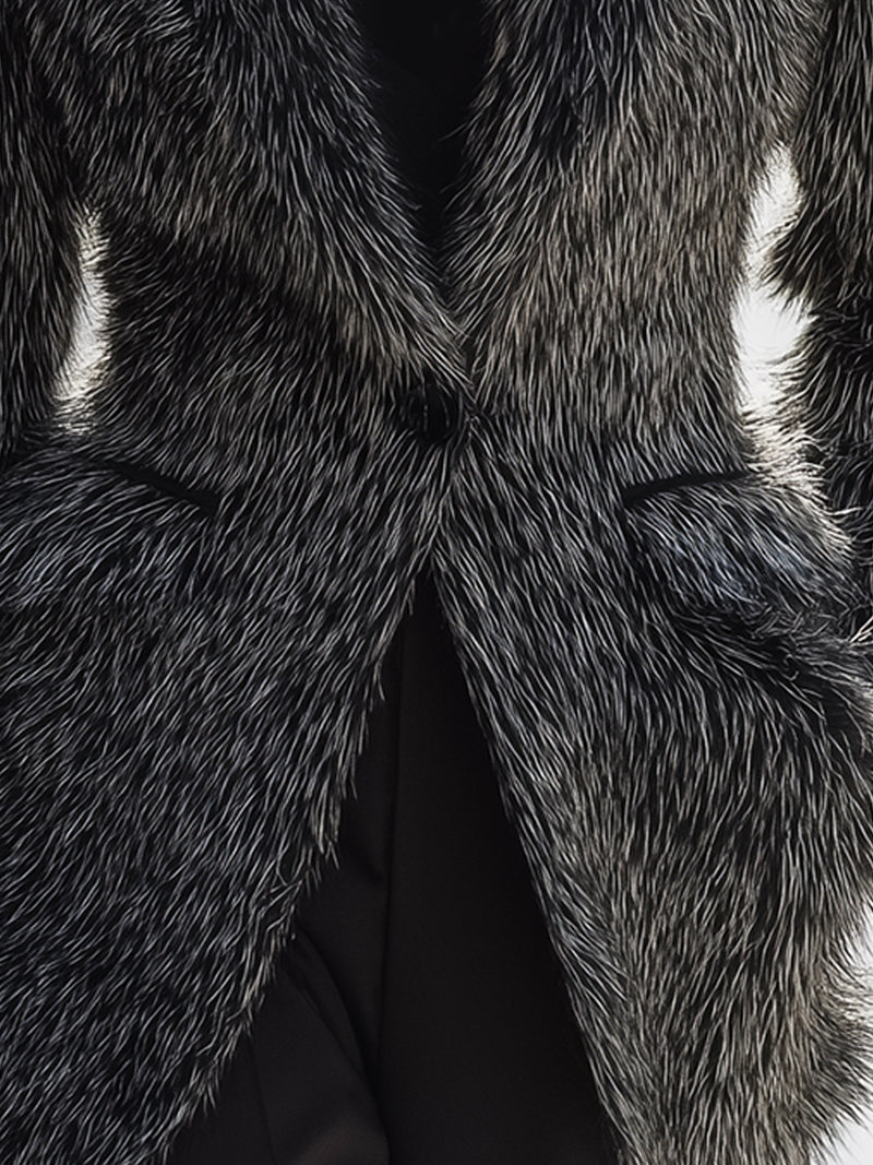 Luxe Faux Fur Tailored Blazer
