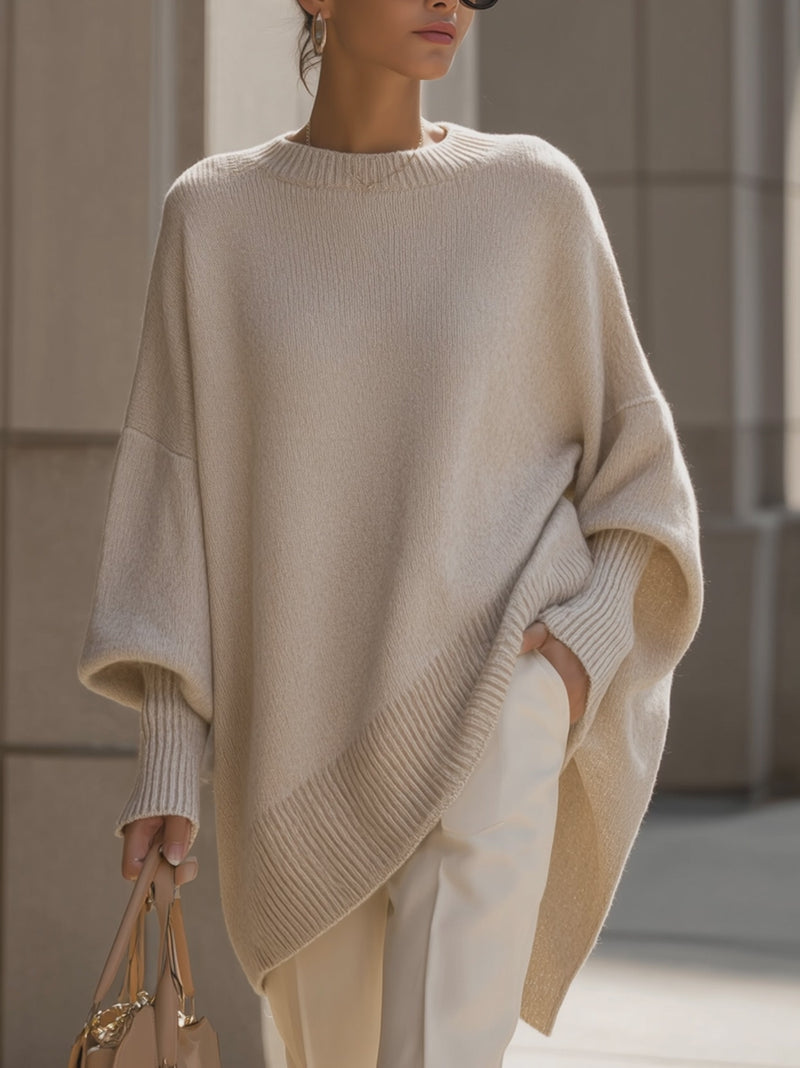 Oversized Knit Poncho Sweater