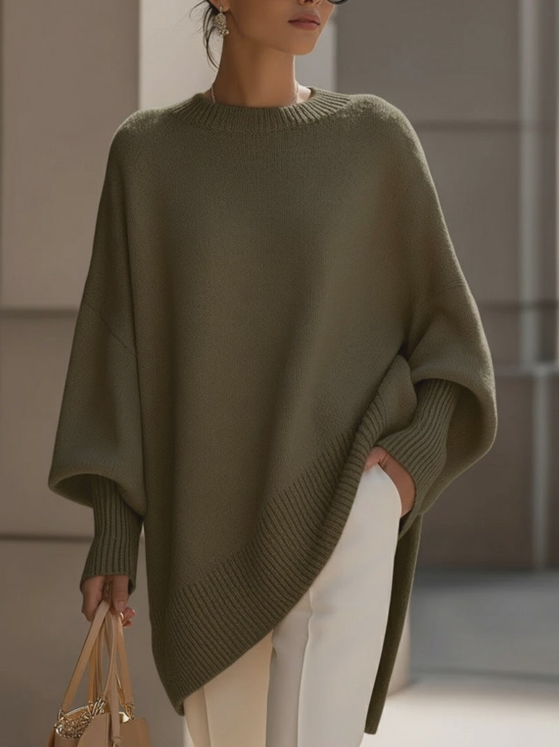 Oversized Knit Poncho Sweater