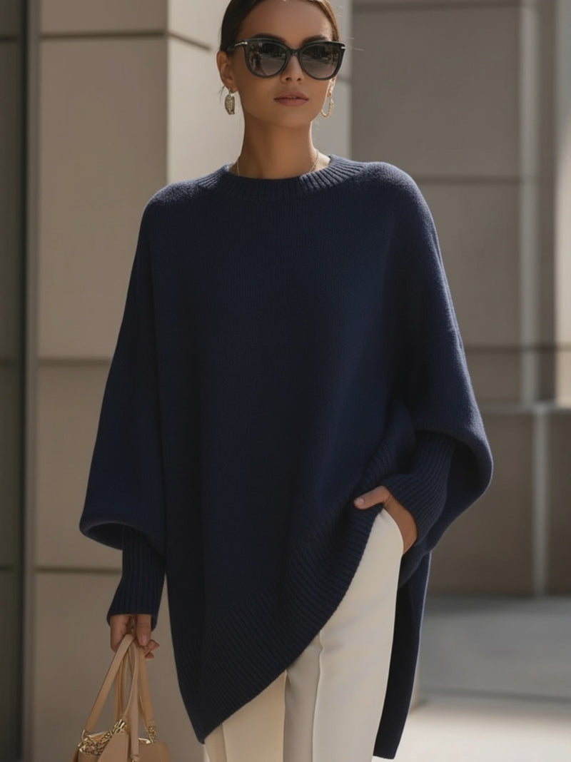 Oversized Knit Poncho Sweater