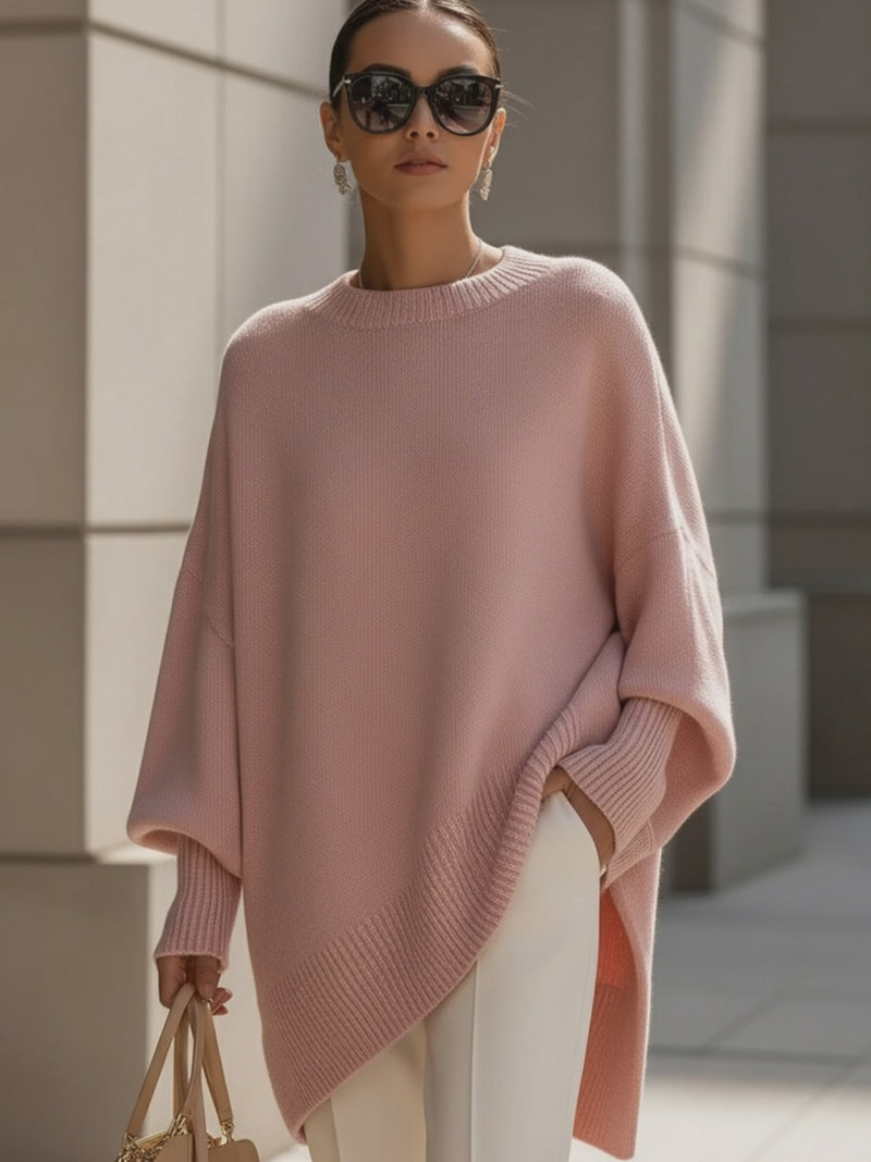 Oversized Knit Poncho Sweater