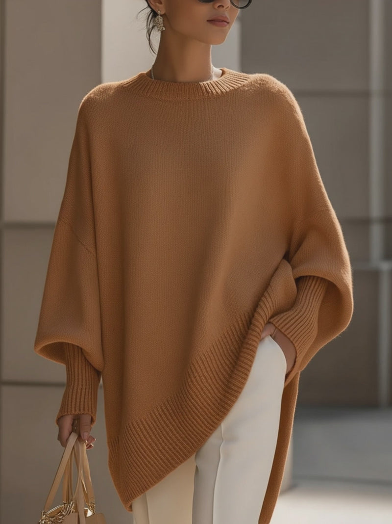 Oversized Knit Poncho Sweater